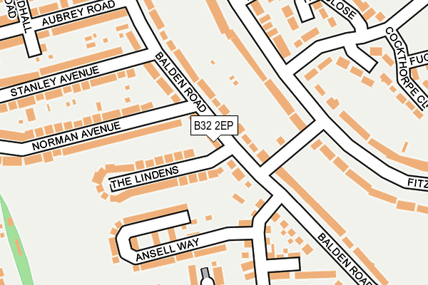 B32 2EP map - OS OpenMap – Local (Ordnance Survey)