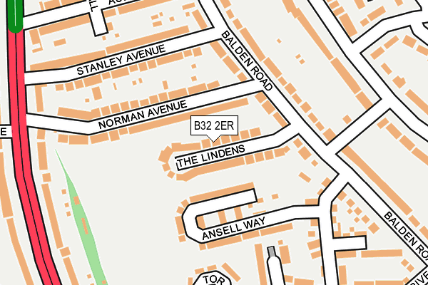 B32 2ER map - OS OpenMap – Local (Ordnance Survey)