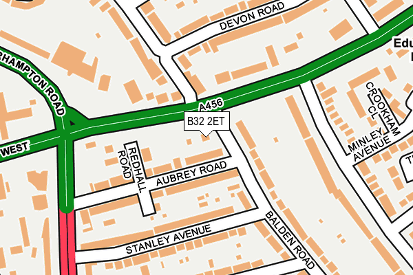 B32 2ET map - OS OpenMap – Local (Ordnance Survey)