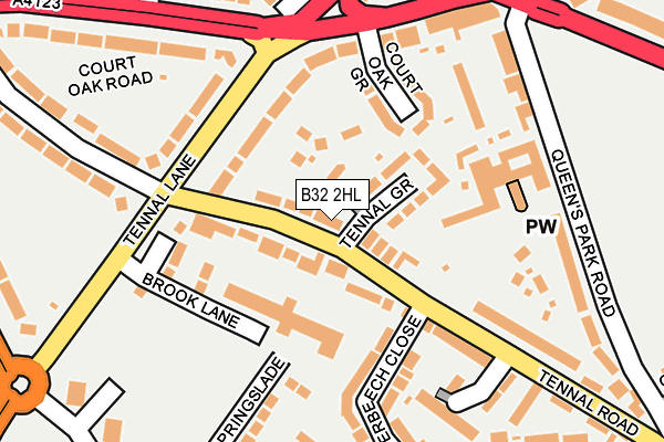 B32 2HL map - OS OpenMap – Local (Ordnance Survey)