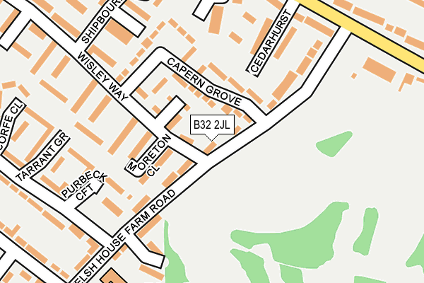 B32 2JL map - OS OpenMap – Local (Ordnance Survey)