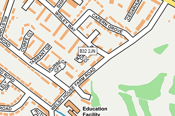 B32 2JN map - OS OpenMap – Local (Ordnance Survey)