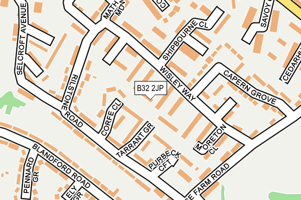 B32 2JP map - OS OpenMap – Local (Ordnance Survey)