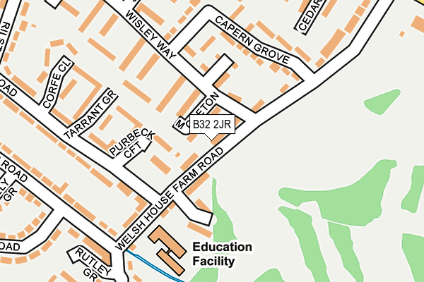 B32 2JR map - OS OpenMap – Local (Ordnance Survey)