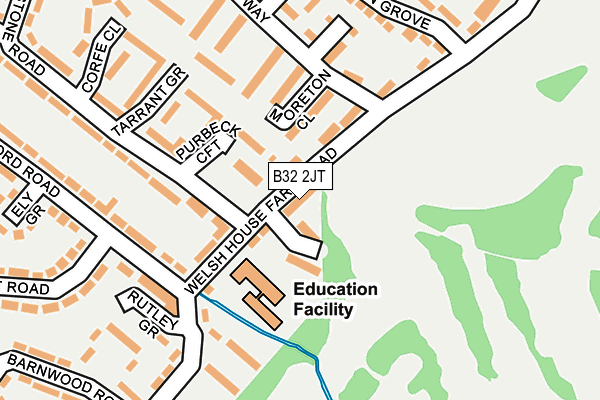 B32 2JT map - OS OpenMap – Local (Ordnance Survey)