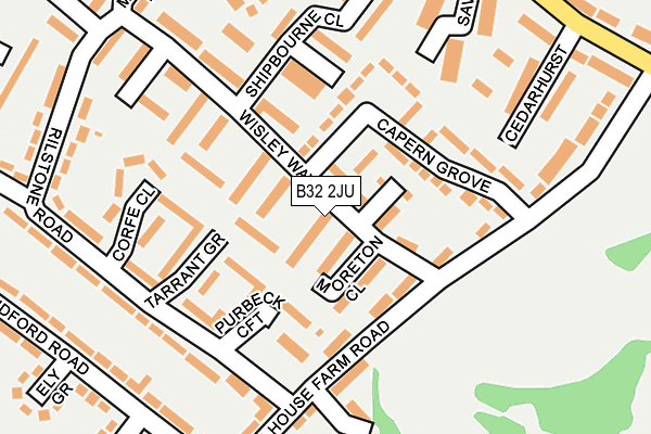 B32 2JU map - OS OpenMap – Local (Ordnance Survey)