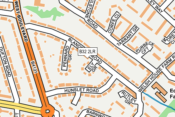 B32 2LR map - OS OpenMap – Local (Ordnance Survey)