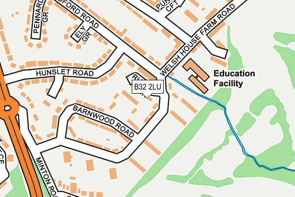 B32 2LU map - OS OpenMap – Local (Ordnance Survey)