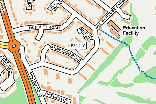 B32 2LY map - OS OpenMap – Local (Ordnance Survey)