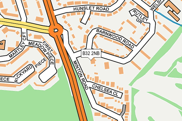 B32 2NB map - OS OpenMap – Local (Ordnance Survey)