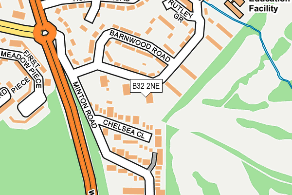 B32 2NE map - OS OpenMap – Local (Ordnance Survey)