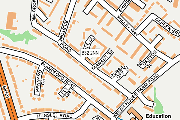 B32 2NN map - OS OpenMap – Local (Ordnance Survey)