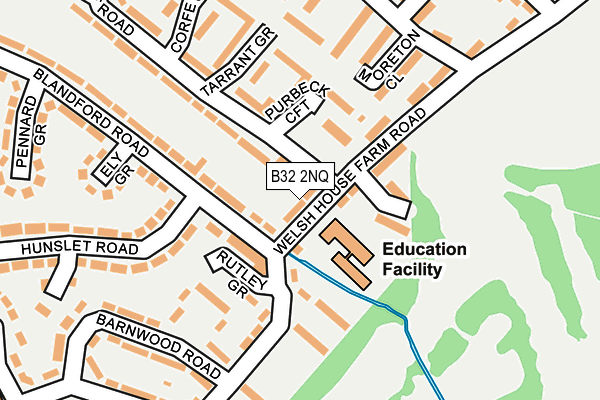 B32 2NQ map - OS OpenMap – Local (Ordnance Survey)