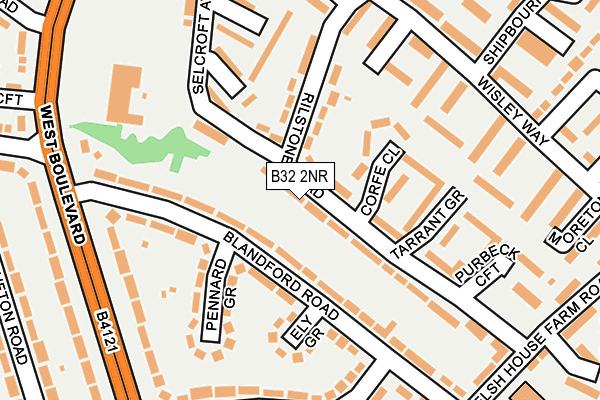 B32 2NR map - OS OpenMap – Local (Ordnance Survey)