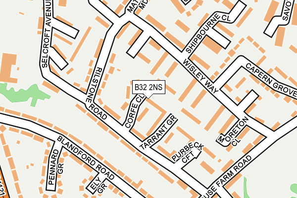 B32 2NS map - OS OpenMap – Local (Ordnance Survey)