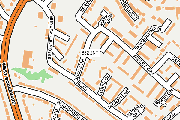 B32 2NT map - OS OpenMap – Local (Ordnance Survey)