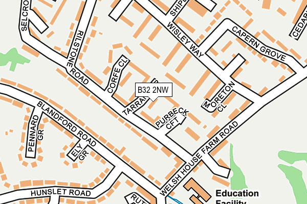 B32 2NW map - OS OpenMap – Local (Ordnance Survey)