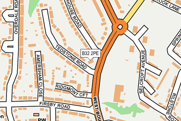 B32 2PE map - OS OpenMap – Local (Ordnance Survey)