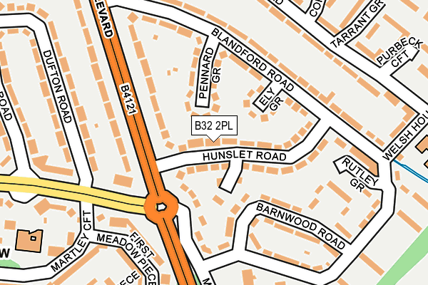 B32 2PL map - OS OpenMap – Local (Ordnance Survey)