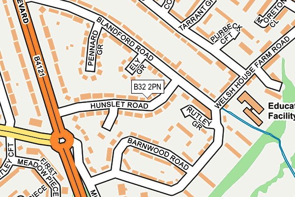 B32 2PN map - OS OpenMap – Local (Ordnance Survey)