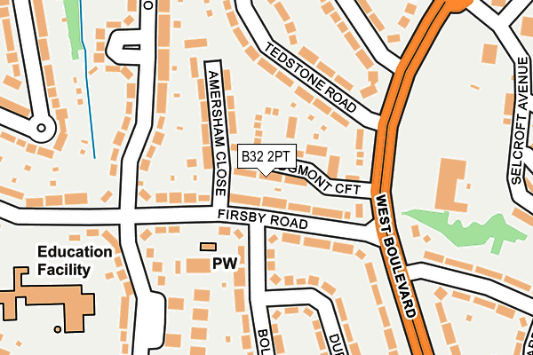 B32 2PT map - OS OpenMap – Local (Ordnance Survey)