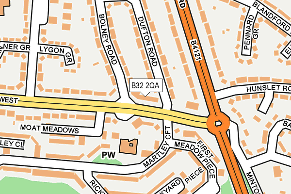 B32 2QA map - OS OpenMap – Local (Ordnance Survey)