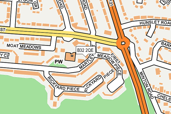 B32 2QE map - OS OpenMap – Local (Ordnance Survey)