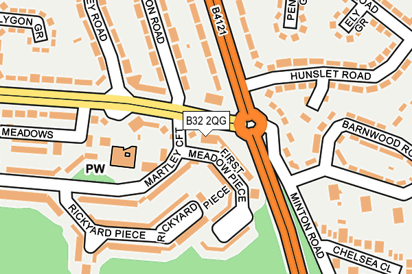 B32 2QG map - OS OpenMap – Local (Ordnance Survey)