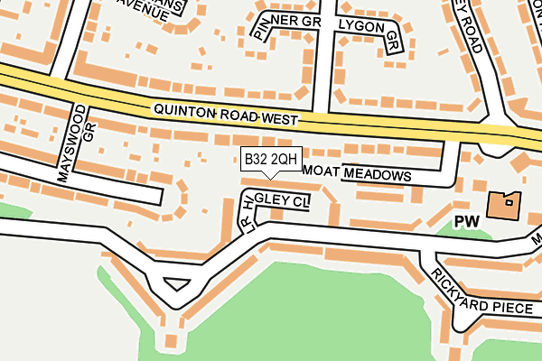 B32 2QH map - OS OpenMap – Local (Ordnance Survey)