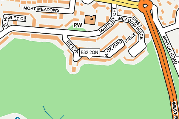 B32 2QN map - OS OpenMap – Local (Ordnance Survey)