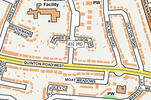 B32 2RD map - OS OpenMap – Local (Ordnance Survey)