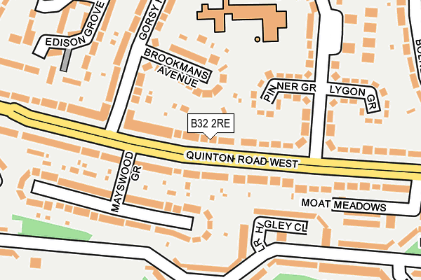 B32 2RE map - OS OpenMap – Local (Ordnance Survey)