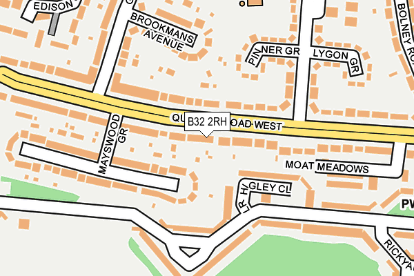 B32 2RH map - OS OpenMap – Local (Ordnance Survey)