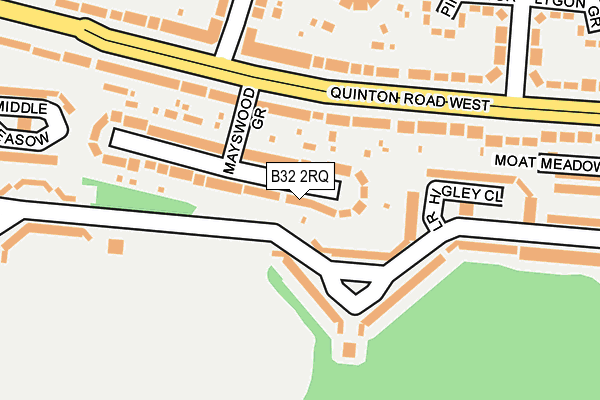 B32 2RQ map - OS OpenMap – Local (Ordnance Survey)