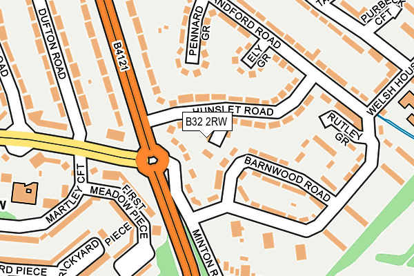 B32 2RW map - OS OpenMap – Local (Ordnance Survey)