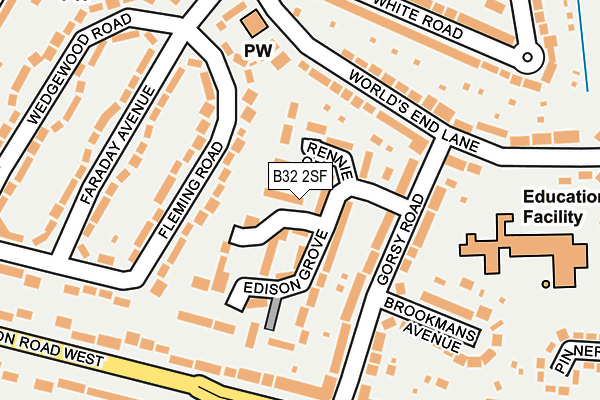 B32 2SF map - OS OpenMap – Local (Ordnance Survey)