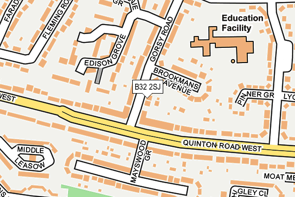 B32 2SJ map - OS OpenMap – Local (Ordnance Survey)