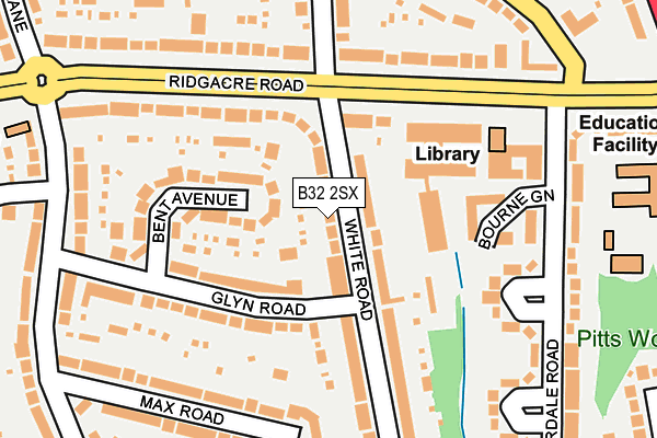 B32 2SX map - OS OpenMap – Local (Ordnance Survey)
