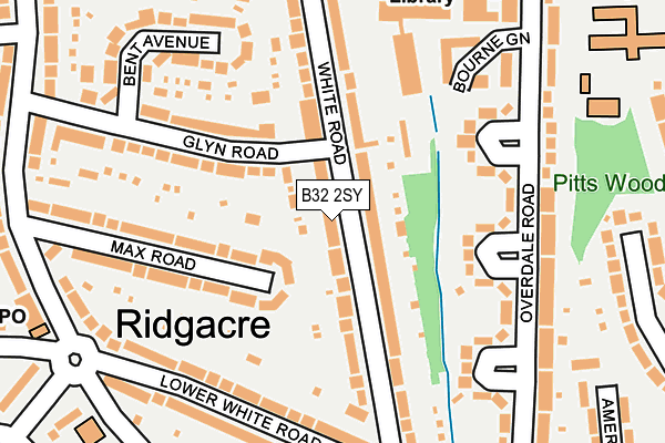 B32 2SY map - OS OpenMap – Local (Ordnance Survey)