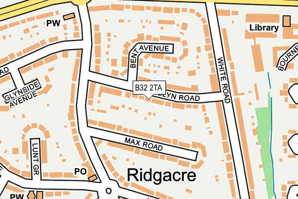 B32 2TA map - OS OpenMap – Local (Ordnance Survey)