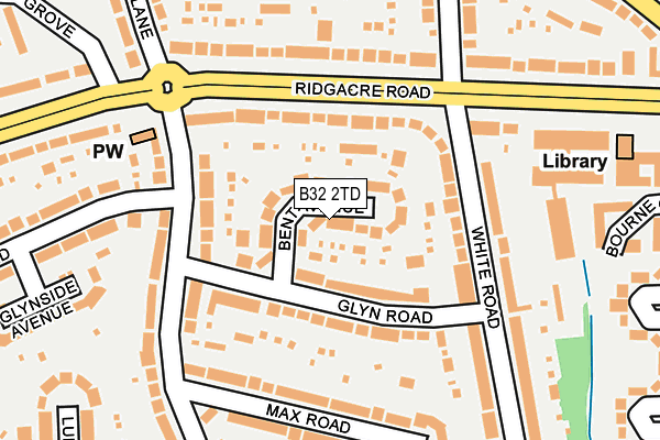 B32 2TD map - OS OpenMap – Local (Ordnance Survey)