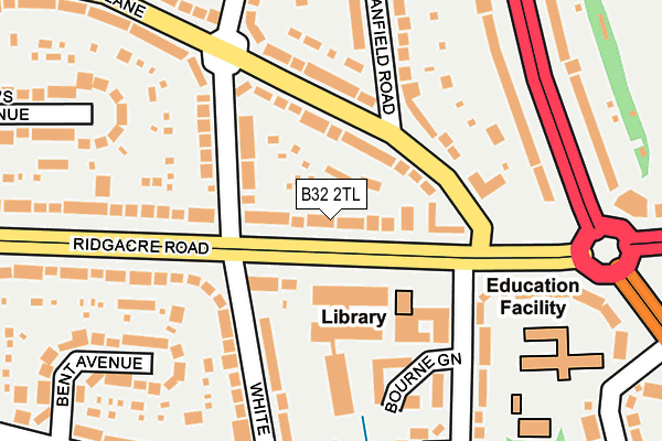 B32 2TL map - OS OpenMap – Local (Ordnance Survey)