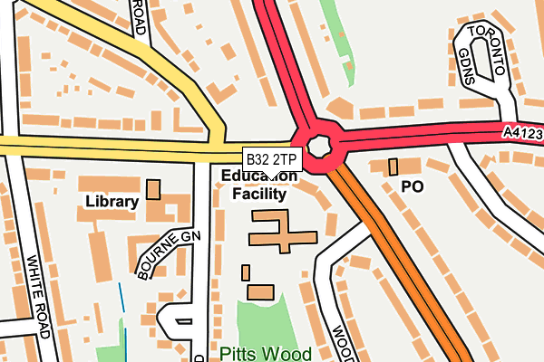 B32 2TP map - OS OpenMap – Local (Ordnance Survey)