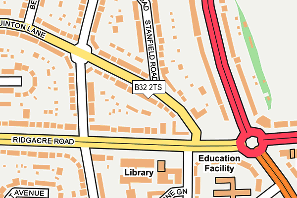 B32 2TS map - OS OpenMap – Local (Ordnance Survey)
