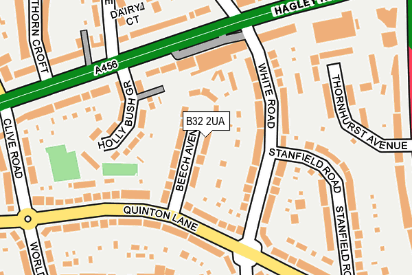 B32 2UA map - OS OpenMap – Local (Ordnance Survey)