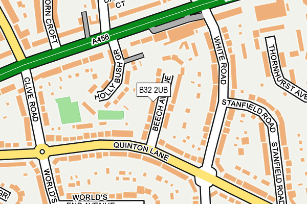 B32 2UB map - OS OpenMap – Local (Ordnance Survey)