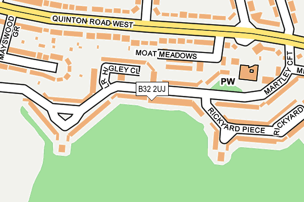 B32 2UJ map - OS OpenMap – Local (Ordnance Survey)