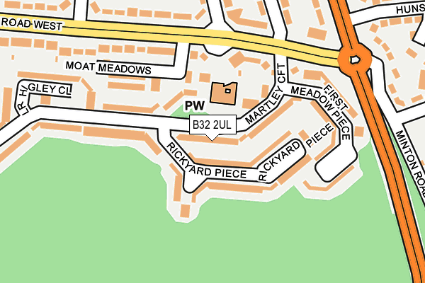 B32 2UL map - OS OpenMap – Local (Ordnance Survey)