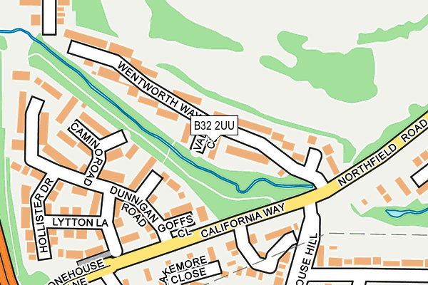 B32 2UU map - OS OpenMap – Local (Ordnance Survey)
