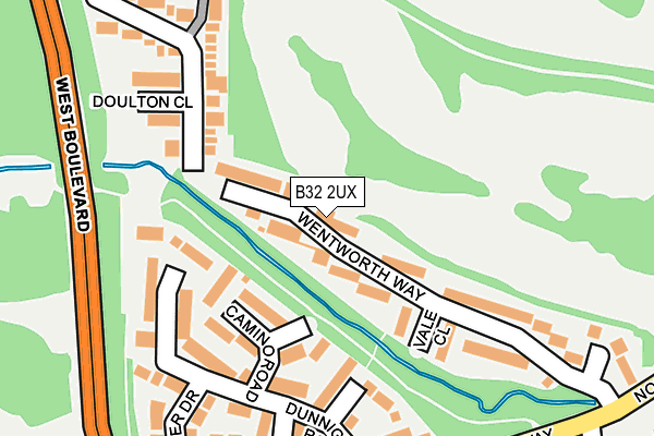 B32 2UX map - OS OpenMap – Local (Ordnance Survey)